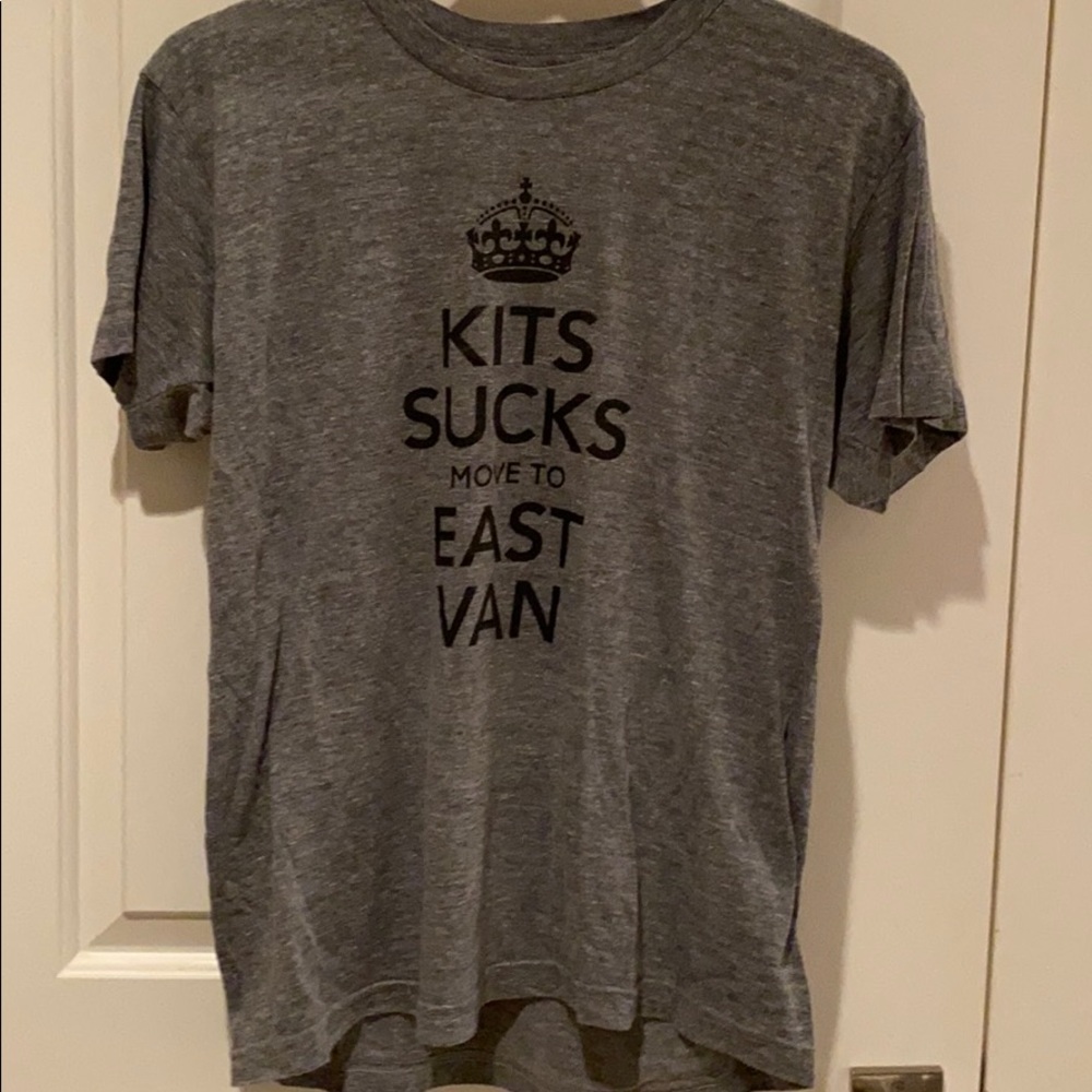 Kits Sucks move to East Van tee